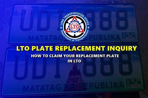 LTO Plate Replacement Inquiry: Check Replacement Plate Availability.